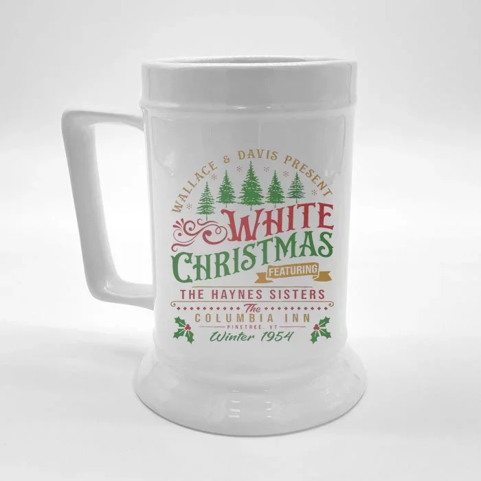 White Christmas Movie 1954 Xmas Song Haynes Sisters Xmas Front & Back Beer Stein