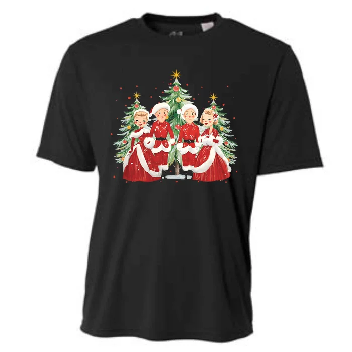 White Christmas Movie 1954 Xmas Song Holiday Pajamas Retro Cooling Performance Crew T-Shirt