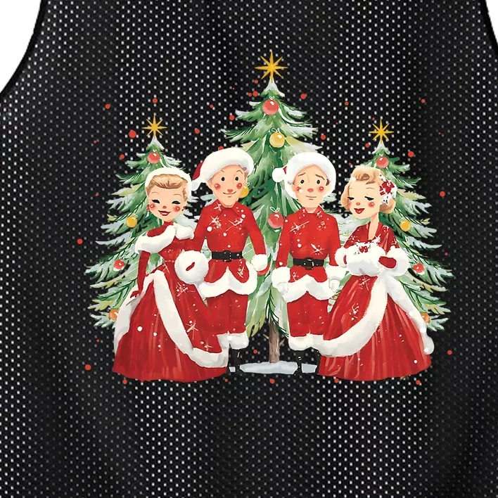 White Christmas Movie 1954 Xmas Song Holiday Pajamas Retro Mesh Reversible Basketball Jersey Tank