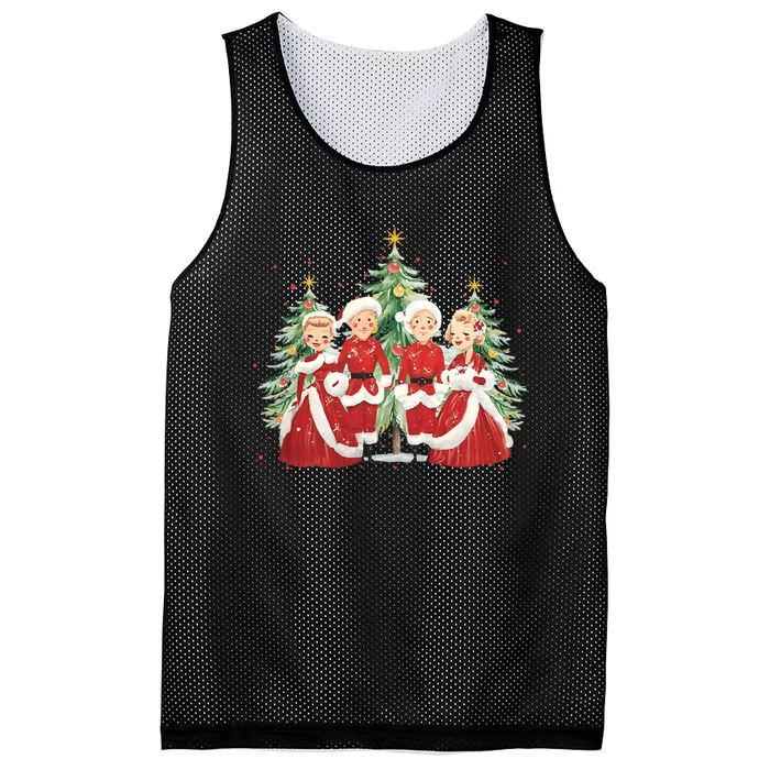 White Christmas Movie 1954 Xmas Song Holiday Pajamas Retro Mesh Reversible Basketball Jersey Tank