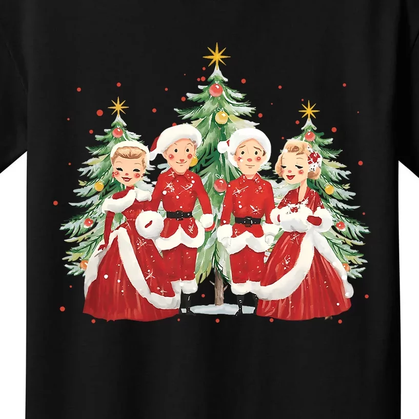 White Christmas Movie 1954 Xmas Song Holiday Pajamas Retro Kids T-Shirt