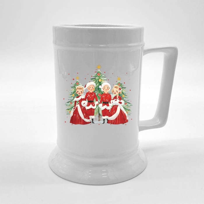 White Christmas Movie 1954 Xmas Song Holiday Pajamas Retro Front & Back Beer Stein