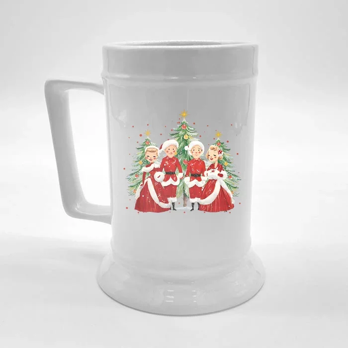 White Christmas Movie 1954 Xmas Song Holiday Pajamas Retro Front & Back Beer Stein