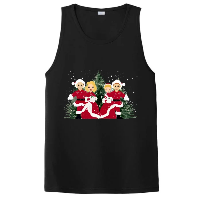 White Christmas Movie 1954 Xmas Song Holiday Pajamas Retro Performance Tank