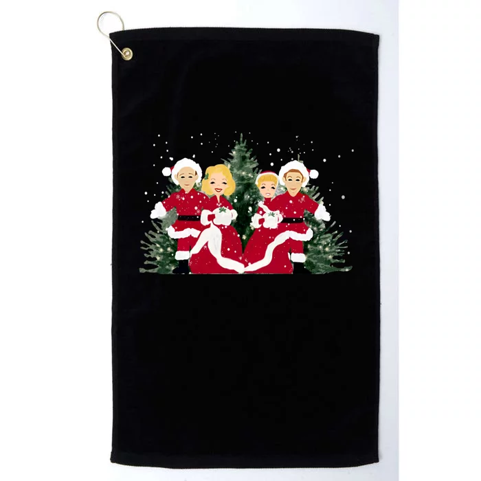 White Christmas Movie 1954 Xmas Song Holiday Pajamas Retro Platinum Collection Golf Towel