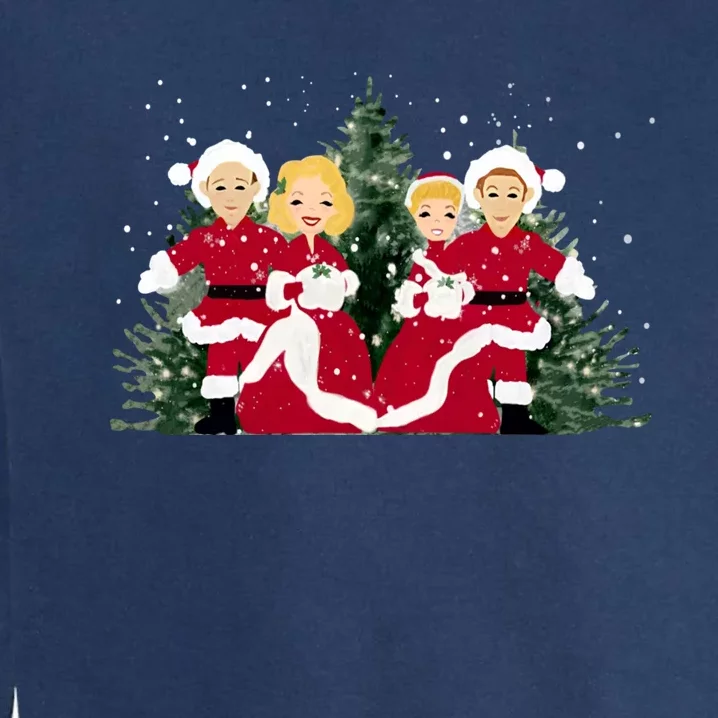 White Christmas Movie 1954 Xmas Song Holiday Pajamas Retro Garment-Dyed Sweatshirt