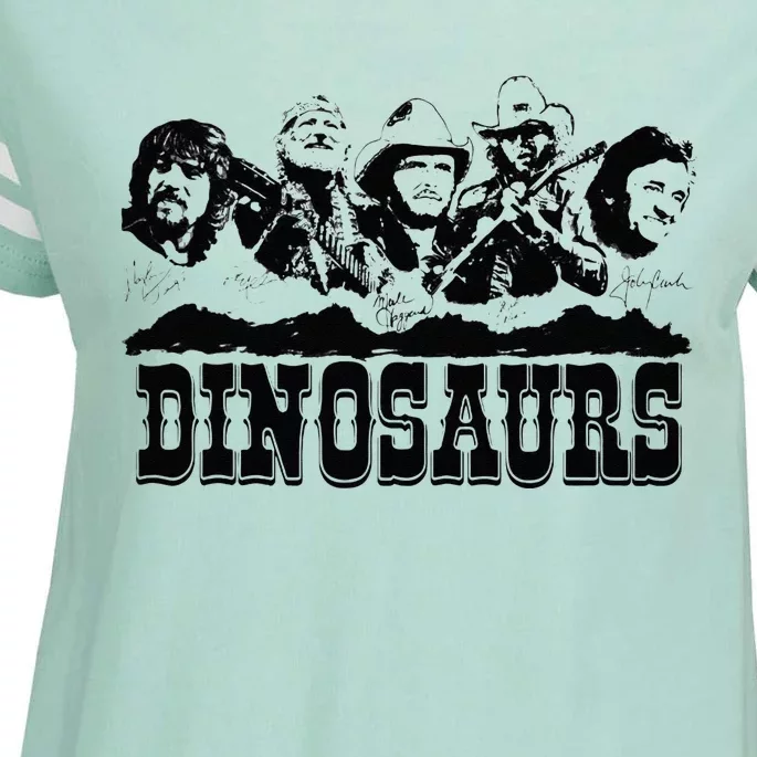 Western Country Music Legends Dinosaurs Enza Ladies Jersey Football T-Shirt