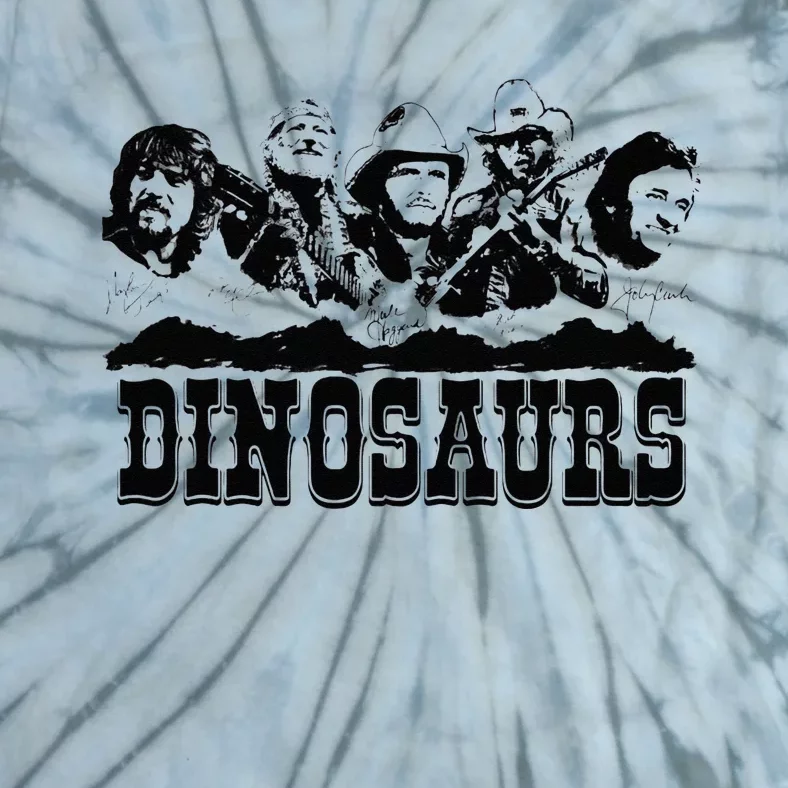 Western Country Music Legends Dinosaurs Tie-Dye T-Shirt