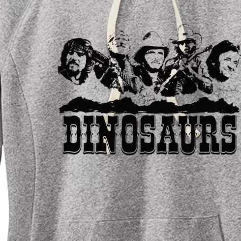 Western Country Music Legends Dinosaurs Women's Fleece Hoodie