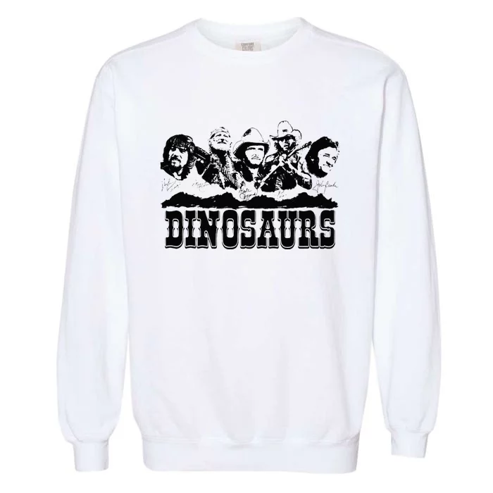 Western Country Music Legends Dinosaurs Garment-Dyed Sweatshirt