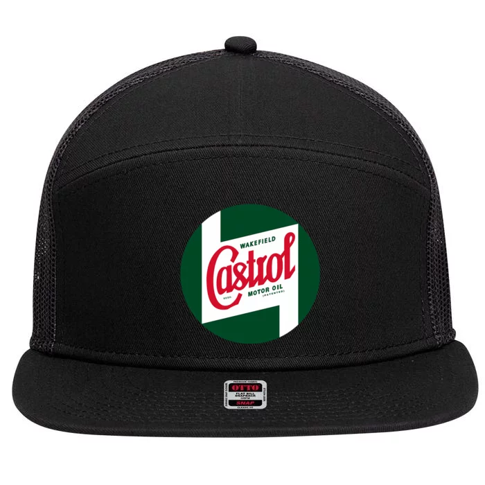 Wakefield Castrol Motor Oil 7 Panel Mesh Trucker Snapback Hat