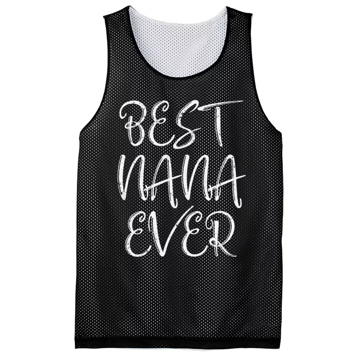 Womens Cute Mother's Day Funny Gift Best Nana Ever Mesh Reversible Basketball Jersey Tank