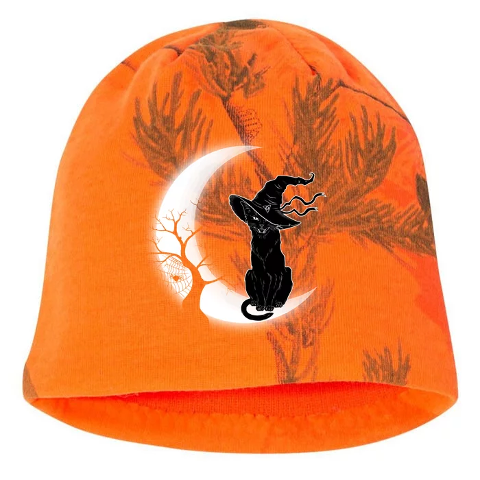 Witch Cat Moon Halloween Kati - Camo Knit Beanie