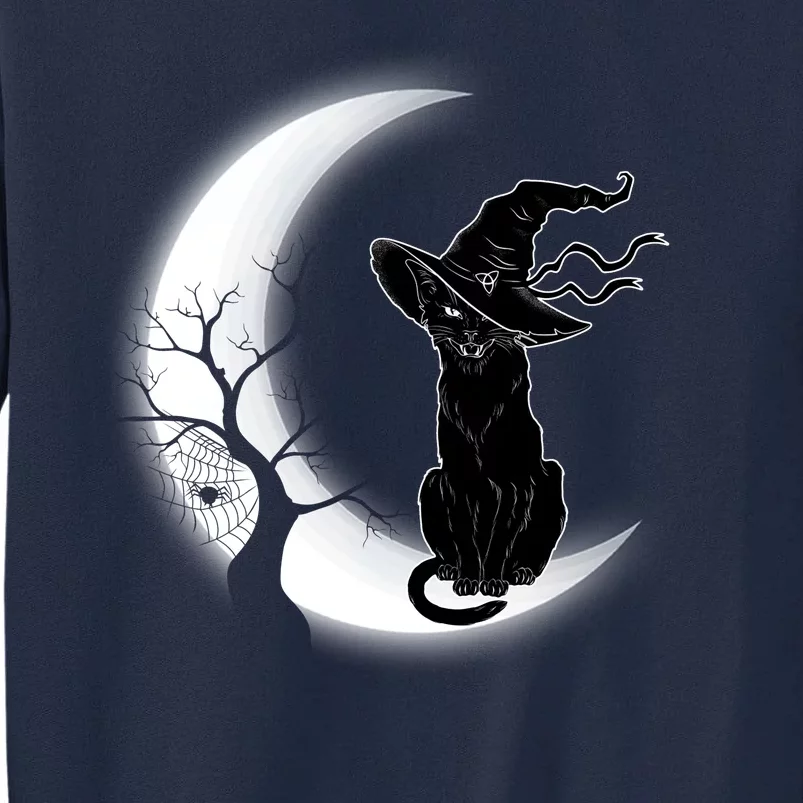 Witch Cat Moon Halloween Tall Sweatshirt