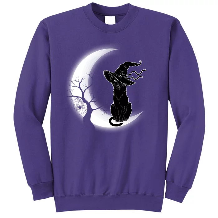 Witch Cat Moon Halloween Sweatshirt