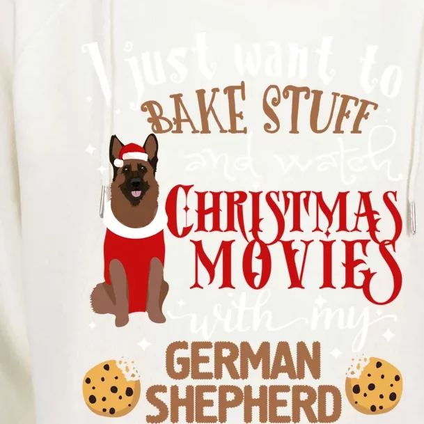 Watch Christmas Movies With My Ger Shepherd Dog Lover Cool Gift Womens Funnel Neck Pullover Hood