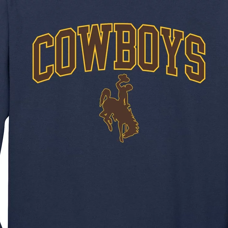 Wyoming Cowboys Cowboys Arch And Logo Gift Tall Long Sleeve T-Shirt