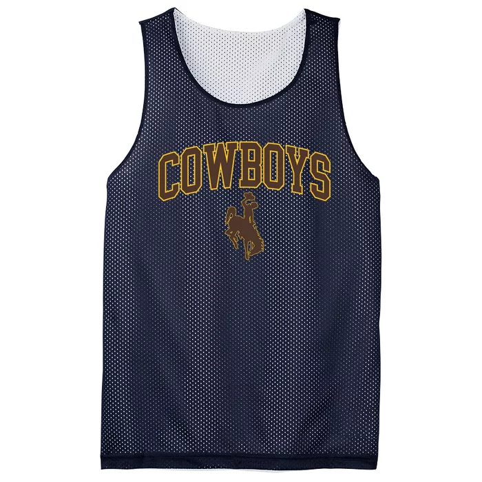 Wyoming Cowboys Cowboys Arch And Logo Gift Mesh Reversible Basketball Jersey Tank