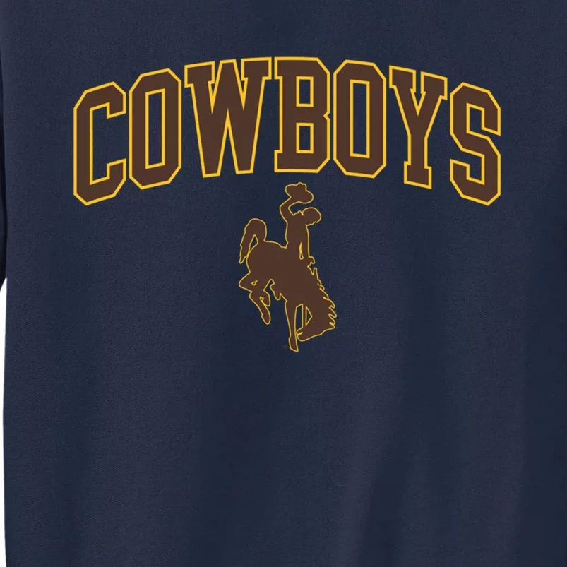 Wyoming Cowboys Cowboys Arch And Logo Gift Tall Sweatshirt