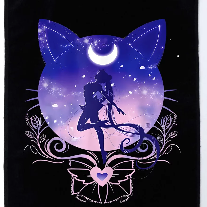 Womens Cat Moon Sailor Platinum Collection Golf Towel