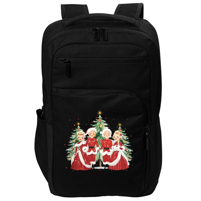 White Christmas Movie 1954 Xmas Song Holiday Pajamas Retro Impact Tech Backpack