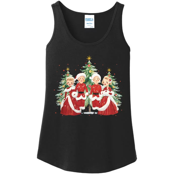 White Christmas Movie 1954 Xmas Song Holiday Pajamas Retro Ladies Essential Tank