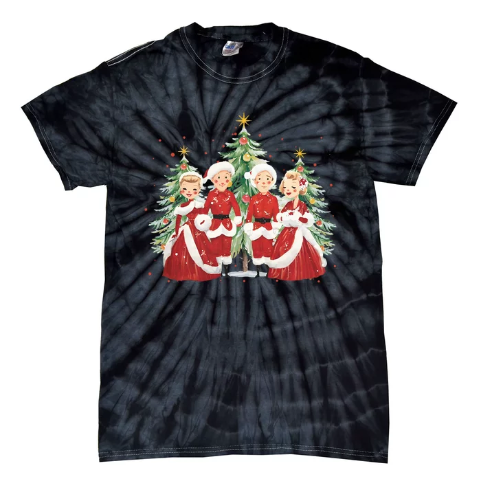 White Christmas Movie 1954 Xmas Song Holiday Pajamas Retro Tie-Dye T-Shirt