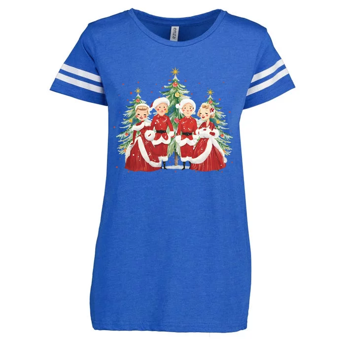 White Christmas Movie 1954 Xmas Song Holiday Pajamas Retro Enza Ladies Jersey Football T-Shirt