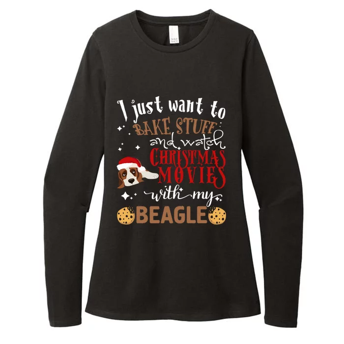 Watch Christmas Movies With My Beagle Dog Lover Gift Womens CVC Long Sleeve Shirt