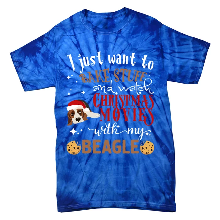 Watch Christmas Movies With My Beagle Dog Lover Gift Tie-Dye T-Shirt