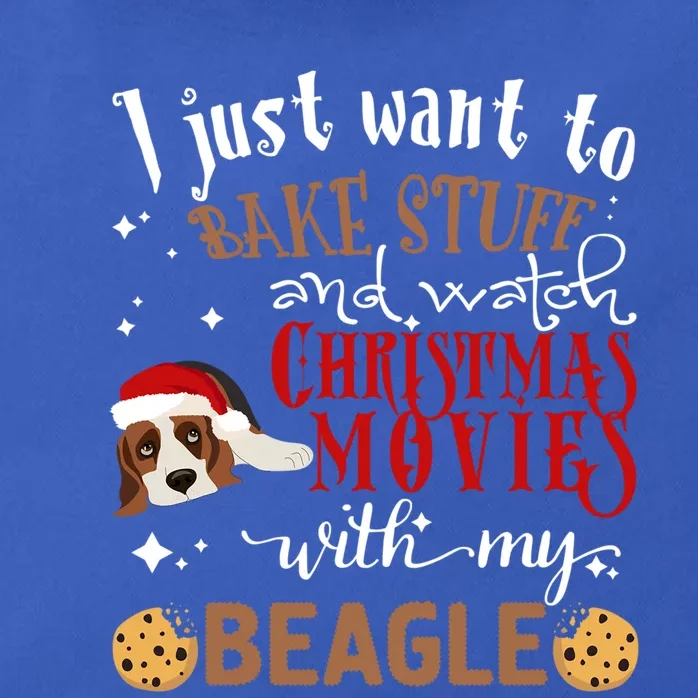 Watch Christmas Movies With My Beagle Dog Lover Gift Zip Tote Bag