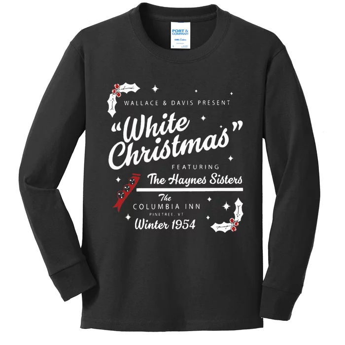 White Christmas Movie 1954 Xmas Song Haynes Sisters Xmas Kids Long Sleeve Shirt