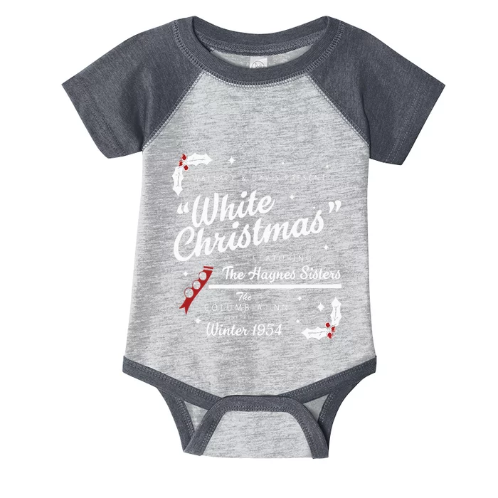 White Christmas Movie 1954 Xmas Song Haynes Sisters Xmas Infant Baby Jersey Bodysuit