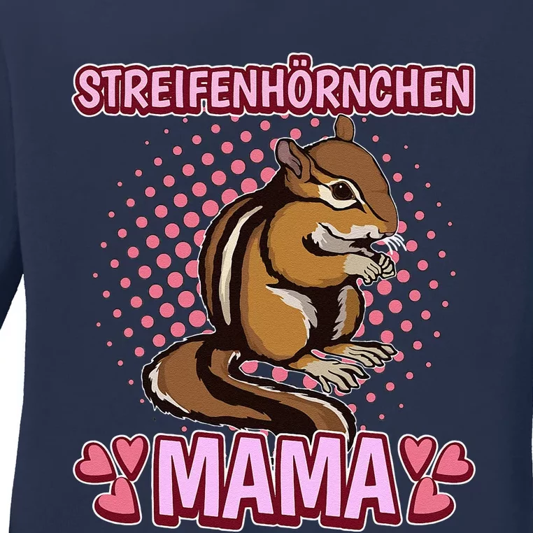 Women's Chipmunk Mum Mother's Day Chipmunk Ladies Long Sleeve Shirt