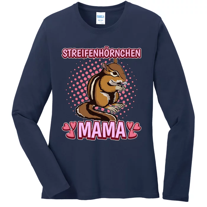 Women's Chipmunk Mum Mother's Day Chipmunk Ladies Long Sleeve Shirt