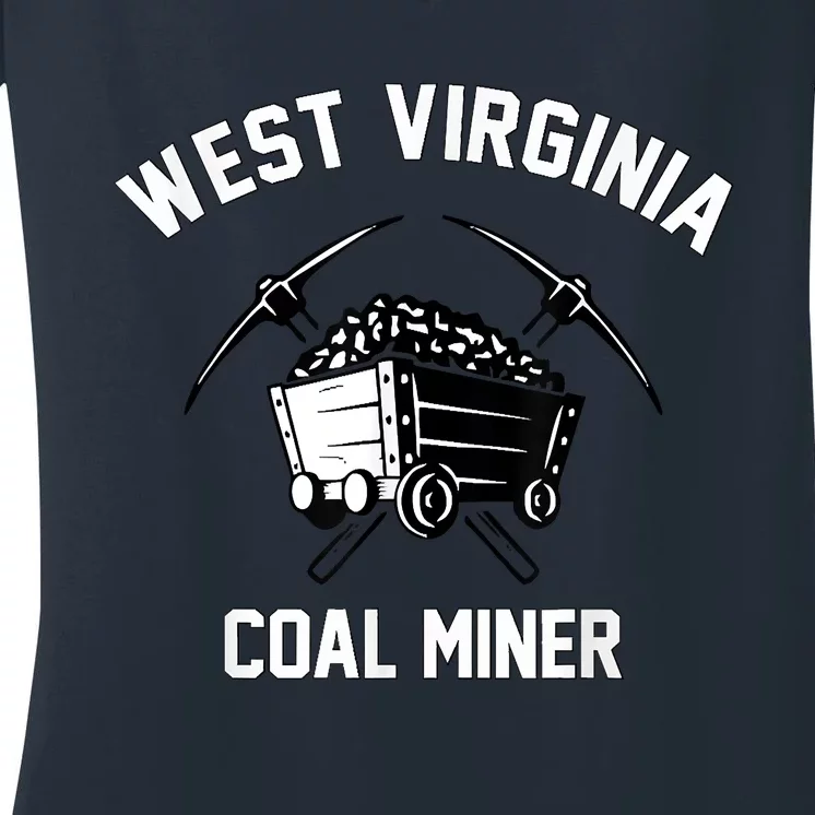 WV Coal Miner Women's V-Neck T-Shirt