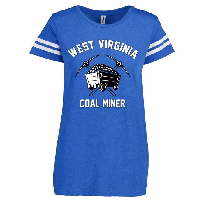 WV Coal Miner Enza Ladies Jersey Football T-Shirt