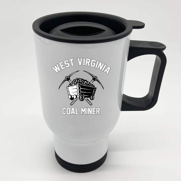 WV Coal Miner Front & Back Stainless Steel Travel Mug