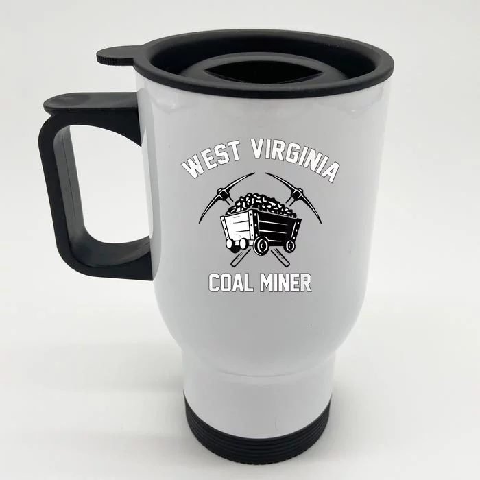 WV Coal Miner Front & Back Stainless Steel Travel Mug