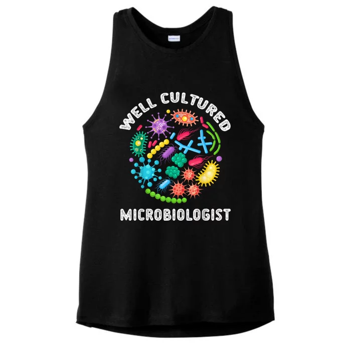 Well Cultured Microbiologist Science Microbiology Scientist Ladies Tri-Blend Wicking Tank