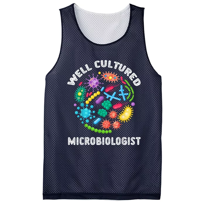 Well Cultured Microbiologist Science Microbiology Scientist Mesh Reversible Basketball Jersey Tank