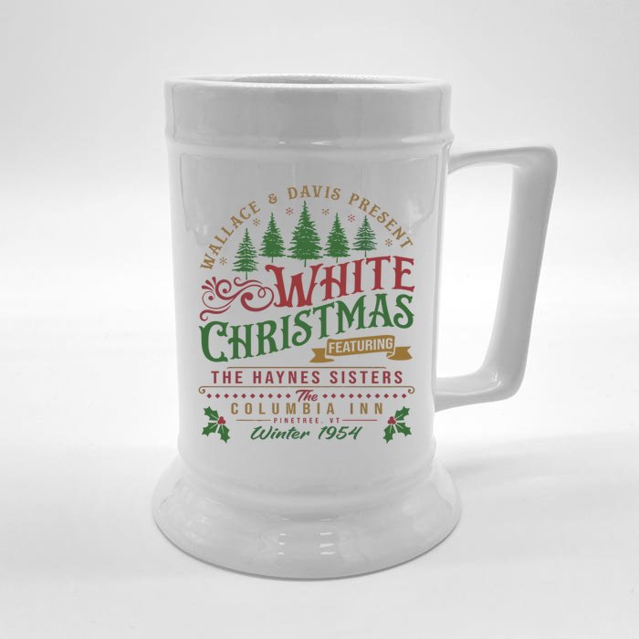 White Christmas Movie 1954 Xmas Front & Back Beer Stein