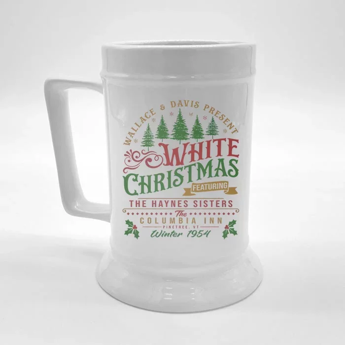 White Christmas Movie 1954 Xmas Front & Back Beer Stein