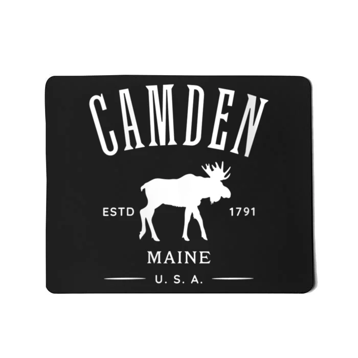 Women Camden Maine Usa With Moose Design Souvenir Mousepad