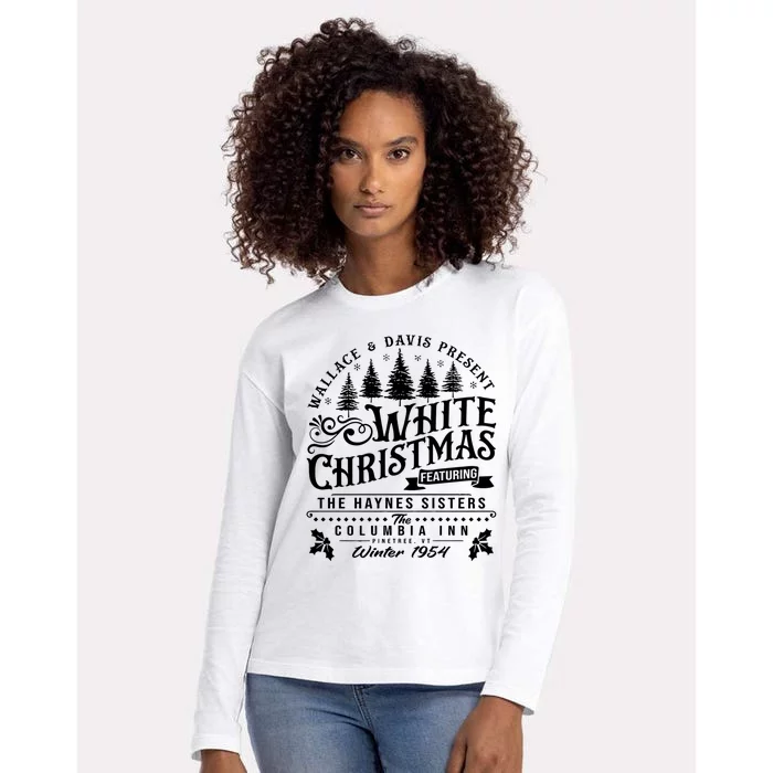 White Christmas Movie 1954 Xmas Womens Cotton Relaxed Long Sleeve T-Shirt