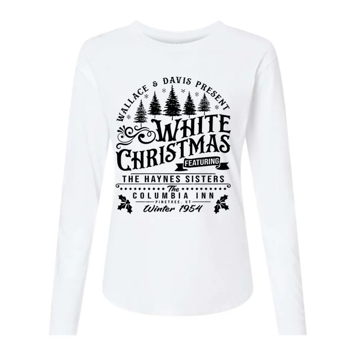 White Christmas Movie 1954 Xmas Womens Cotton Relaxed Long Sleeve T-Shirt