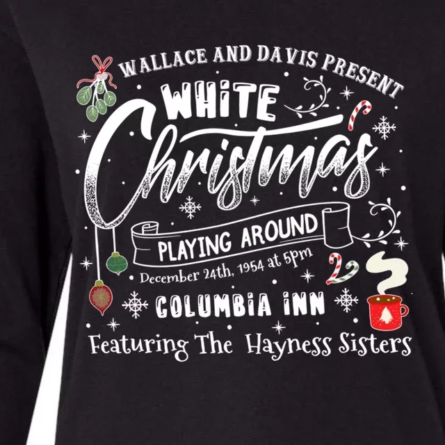 White Christmas Movie 1954 Xmas Womens Cotton Relaxed Long Sleeve T-Shirt