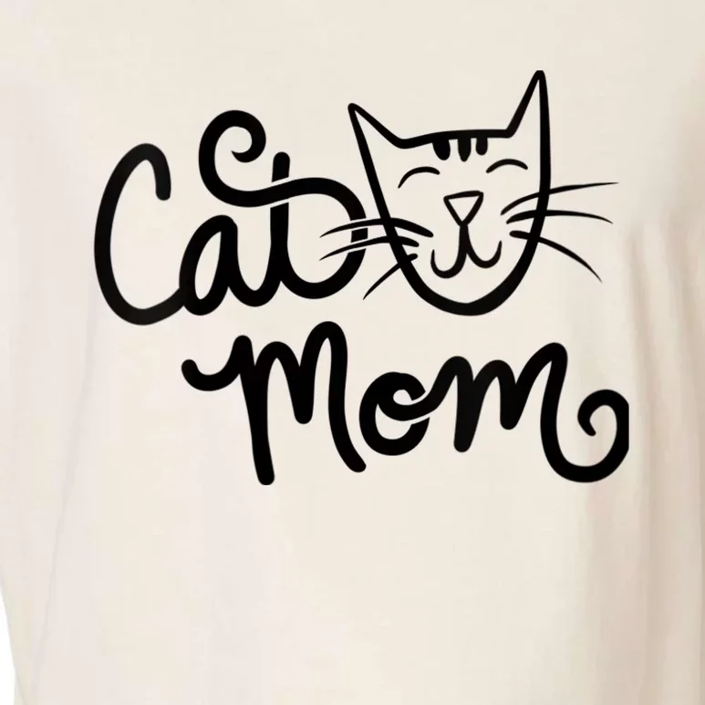 Wo Cat Mom cute kitty cats design V-Neck Garment-Dyed Women's Muscle Tee