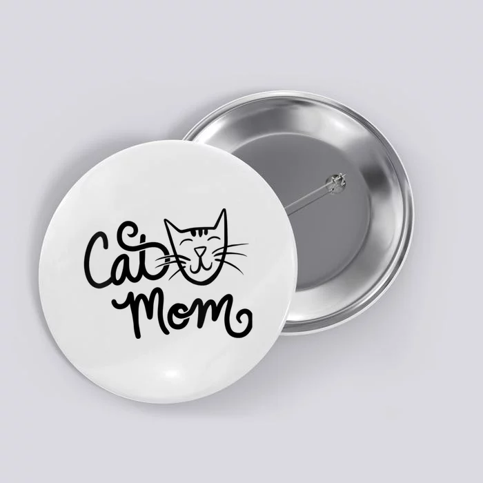 Wo Cat Mom cute kitty cats design V-Neck Button