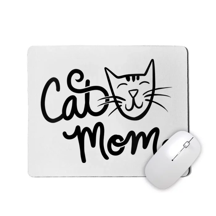 Wo Cat Mom cute kitty cats design V-Neck Mousepad